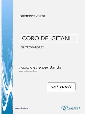 cover image of Coro dei Gitani--per Banda da Concerto (set parti)